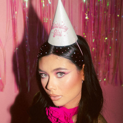 Pastel Party Hats - 13 glitter paper hats