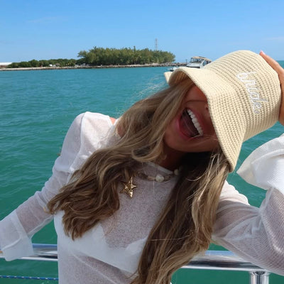 Straw Bride Bucket Hat - embroidered hat