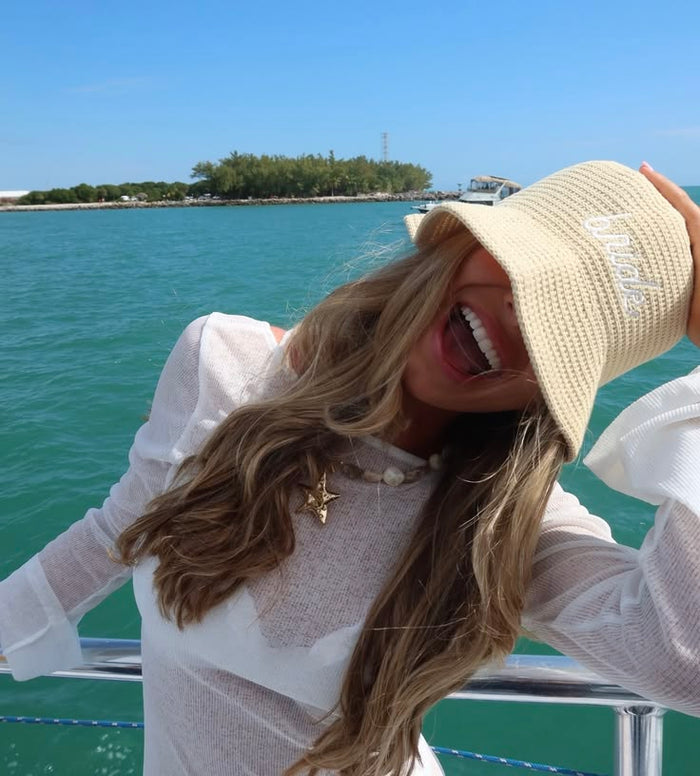 Straw Bride Bucket Hat - embroidered hat