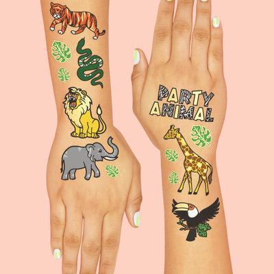 Party Animal Tats - 30 foil temporary tattoos