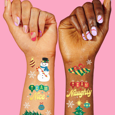 Naughty or Nice Tats - 46 temporary tattoos