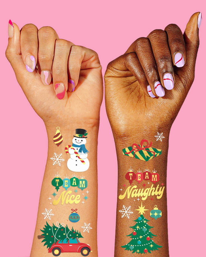Naughty or Nice Tats - 46 temporary tattoos