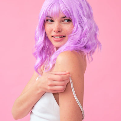 Pastel Wig Pack - pink, purple + blue wigs