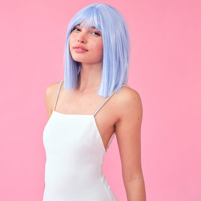 Icy Blue Wig - pastel blue wig