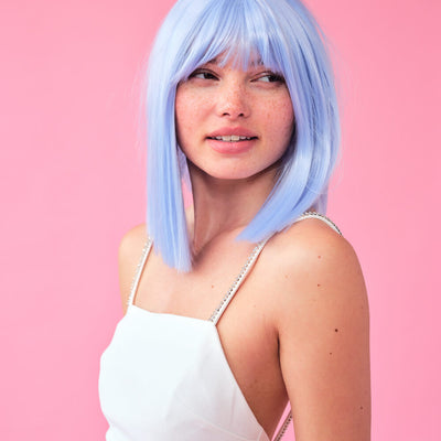 Icy Blue Wig - pastel blue wig
