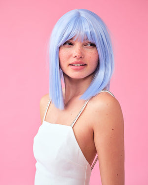 Icy Blue Wig - pastel blue wig