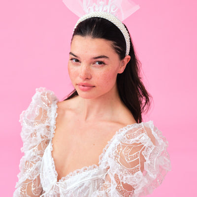 Pearlfect Headband - white bride headband