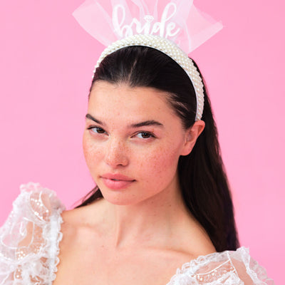 Pearlfect Headband - white bride headband