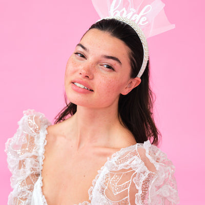 Pearlfect Headband - white bride headband