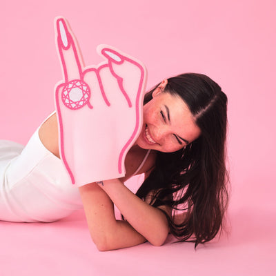 Bling Ring Basics - foam finger + balloon