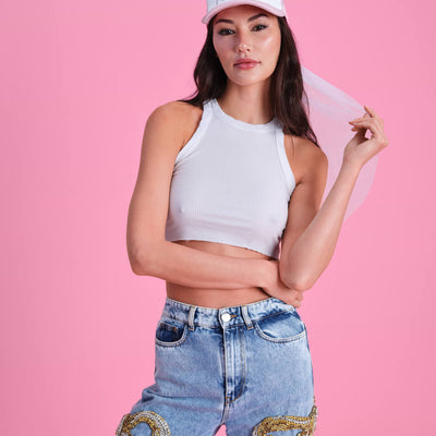 Same Hat Forever - rhinestone trucker hat