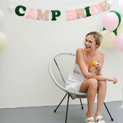 Camp Bride Banner - two piece banner