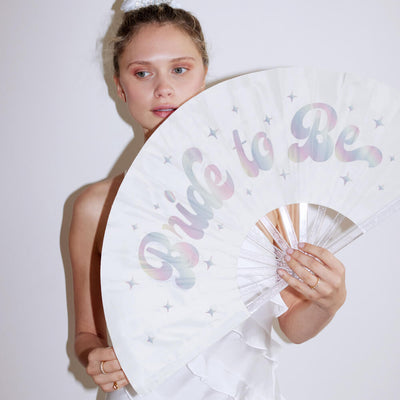 Cloud Nine Fan - iridescent folding fan