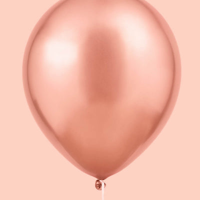 Rose Gold Chrome Pack - 25 metallic balloons