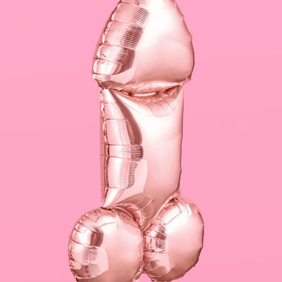 XL Penis Balloon - 40" rose gold foil balloon