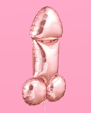 XL Penis Balloon - 40" rose gold foil balloon