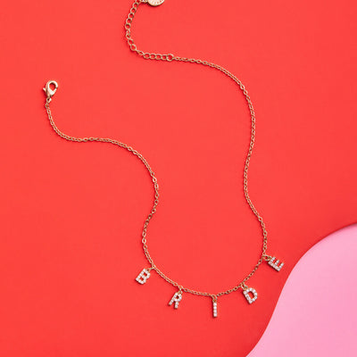 Bling Ring Necklace - bride pave necklace