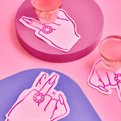 Bling Ring Napkins - 25 foil napkins