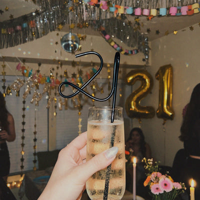 21 Forever Straw - XL black 21 straw