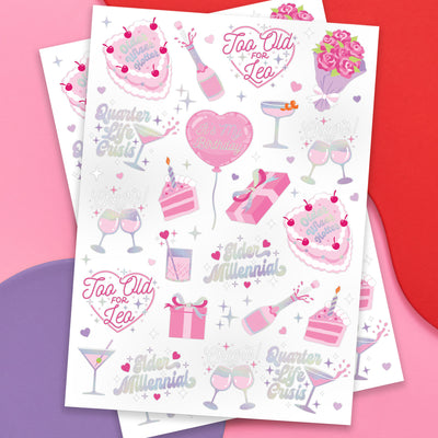Elder Millennial Tats - 44 foil temporary tattoos