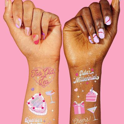 Elder Millennial Tats - 44 foil temporary tattoos