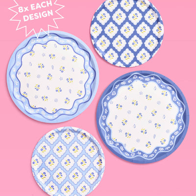 Coastal Plates - 32 paper plates, 2 sizes