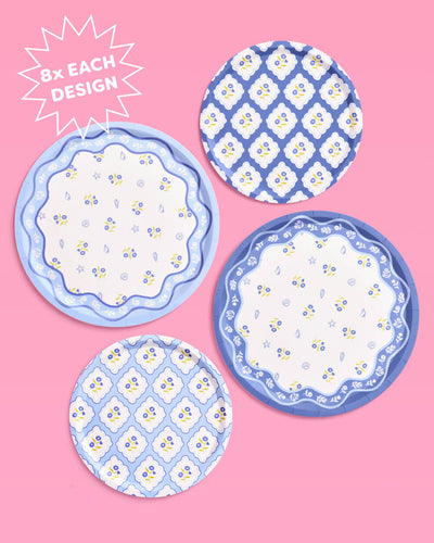 Coastal Plates - 32 paper plates, 2 sizes