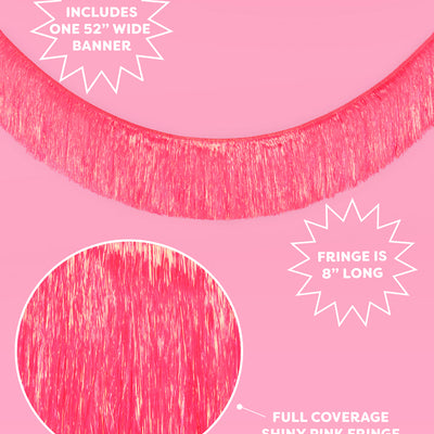 That's Hot Fringe - pink foil banner