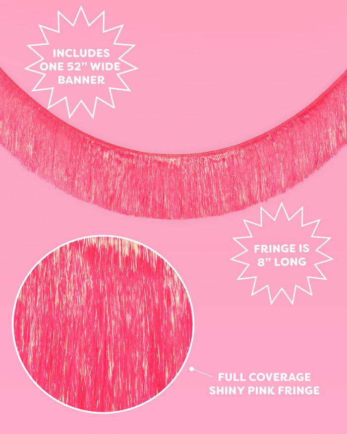 That's Hot Fringe - pink foil banner