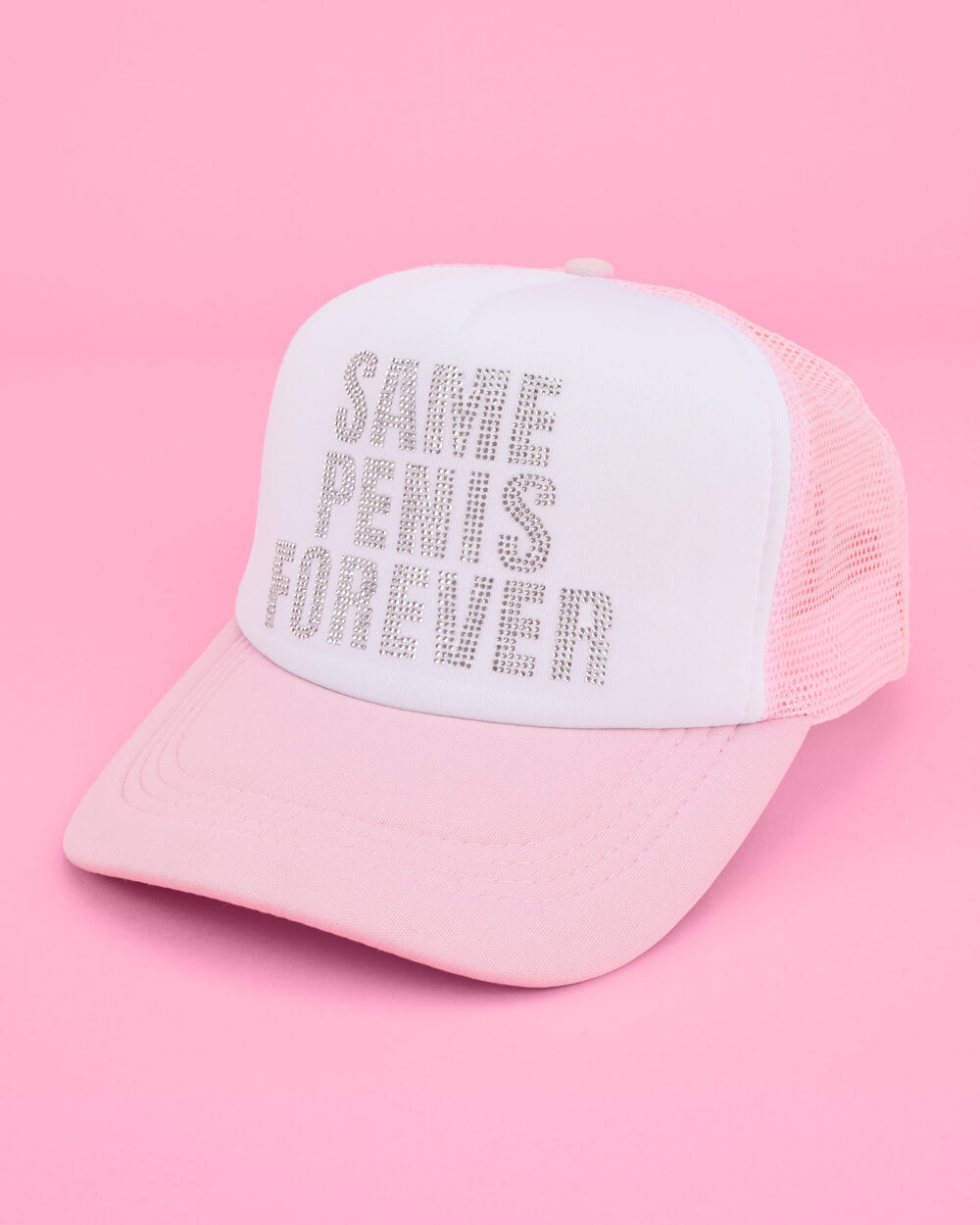 Same Hat Forever - rhinestone trucker hat