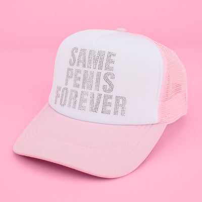 Same Hat Forever - rhinestone trucker hat