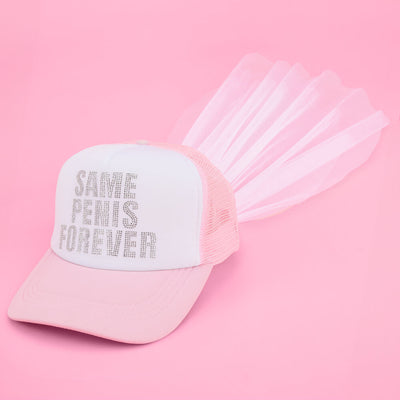 Same Hat Forever - rhinestone trucker hat