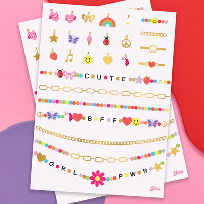 Wrist Candy Temporary Tattoos - gold foil + beaded
