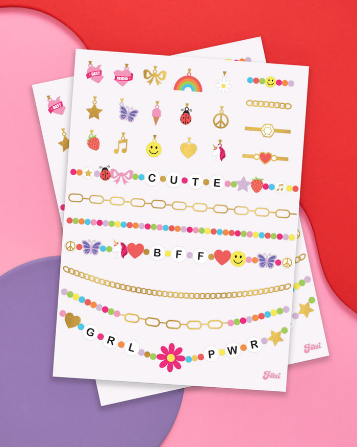 Wrist Candy Temporary Tattoos - gold foil + beaded