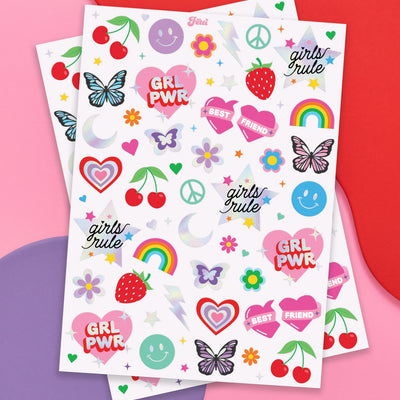 Girl Power Temporary Tattoos - 112 temporary tattoos