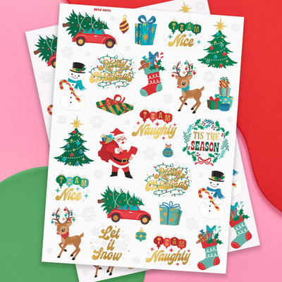 Naughty or Nice Tats - 46 temporary tattoos