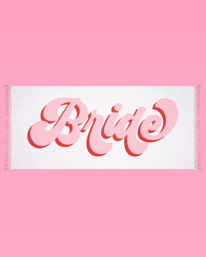 Bride Beach Towel - fringe cotton towel
