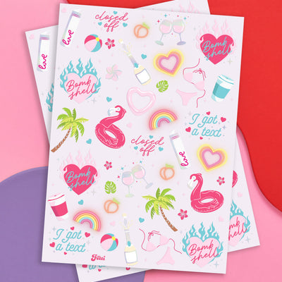Love Island Tattoos - 2 temporary tattoo sheets