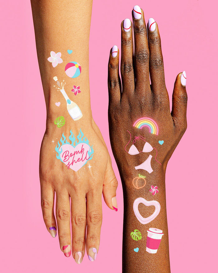 Love Island Tattoos - 2 temporary tattoo sheets