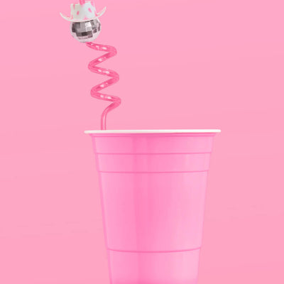 Disco Cowgirl Straws - 12 reusable straws