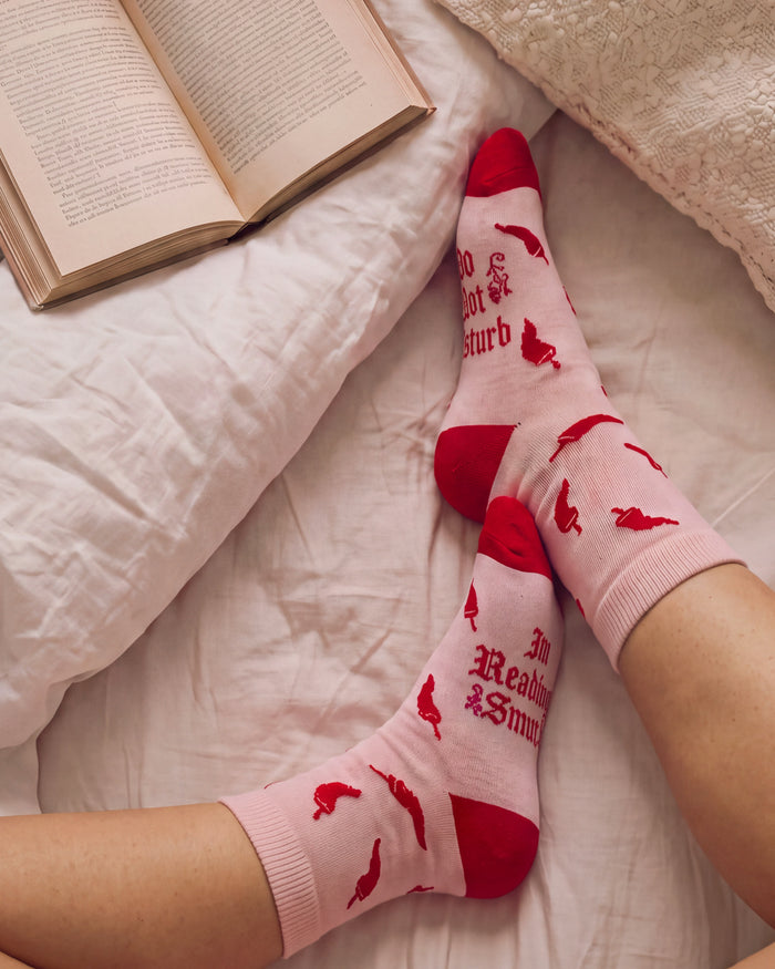 DND Smut Socks - pink + red