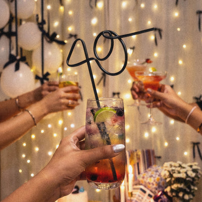 40 XL Straw - matte black straw