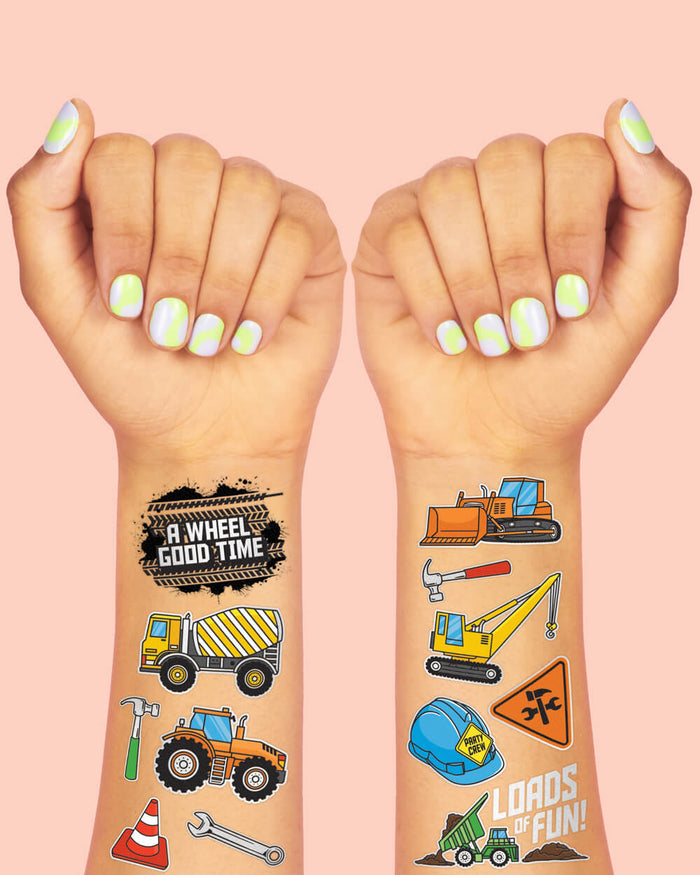 Construction Tats - 52 temporary tattoos