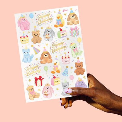 Birthday Stuffies Tattoos - 58 temporary tattoos