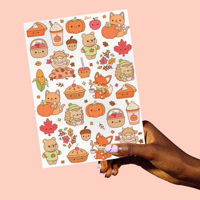 Fall Kawaii Tattoos - 58 temporary tattoos
