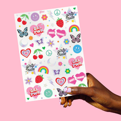 Girl Power Temporary Tattoos - 112 temporary tattoos