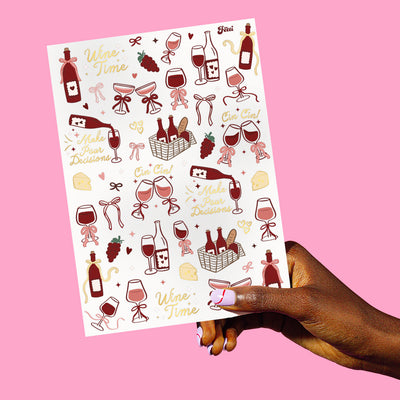 Wine Party Tattoos - 98 temporary tattoos