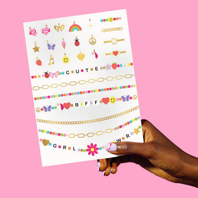 Wrist Candy Temporary Tattoos - gold foil + beaded