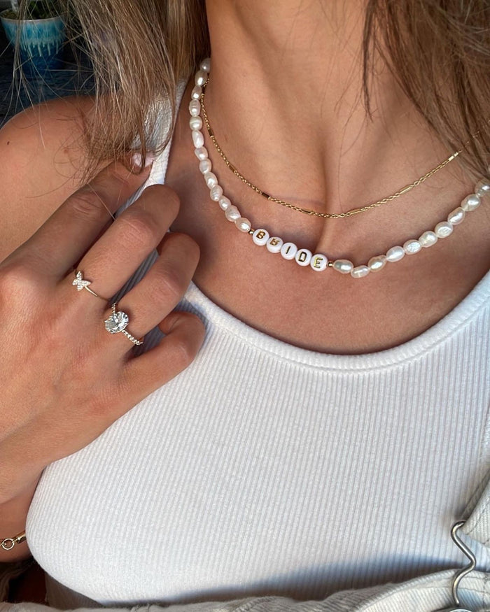 Pearlfect Necklace - beaded bride necklace