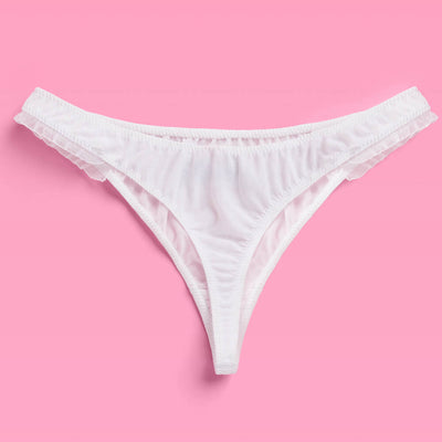 Something Blue Thong - sheer embroidered thong